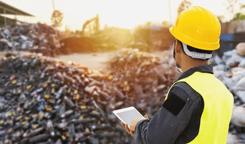 Industrial hazardous waste barrels and safety infrastructure